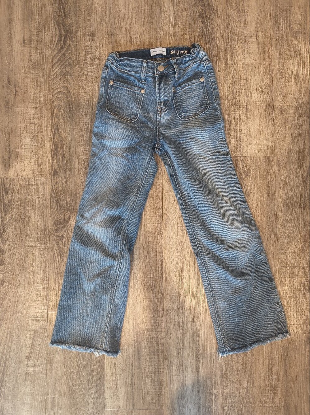 7 For All Mankind Dark Blue Denim Jeans with Contrast Stitching